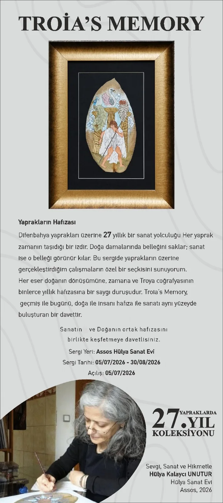 Troia’s Memory sergi afişi